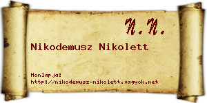 Nikodemusz Nikolett névjegykártya